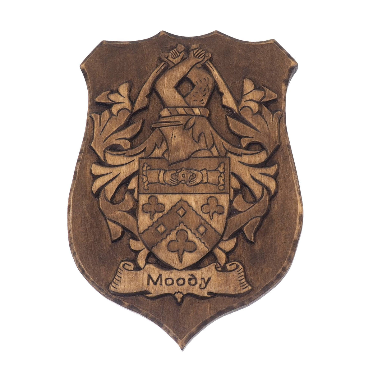 Personalized Family Crest, Hand Carved, Coat of Arms, Custom, Family Shield, Wooden Emblem, Wedding Wood Art, Heraldic, Woodcraft