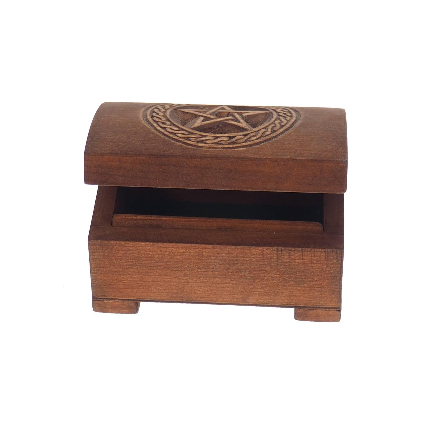 Wooden jewelry box, pentagram in  plait, hand carved, personalized, history pattern, gift box, custom jewelry box, wedding memory box,