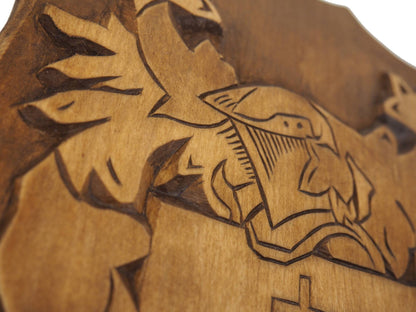 Tournament Personalized Family Crest, Hand Carved, Coat of Arms, Custom, Family Shield, Wooden Emblem, Wedding Wood Art, Heraldic, Woodcraft