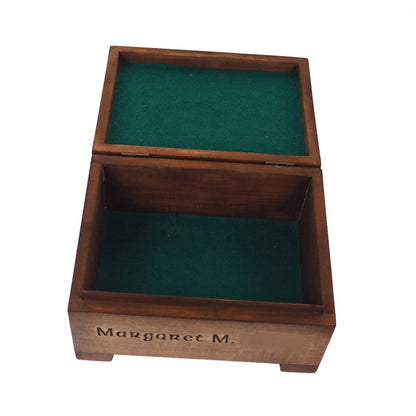 Personalized wooden hand carved jewelry box, Shamrock, keepsake box, jewelry storage, memory box, celtic,  hand carved, gift box, wooden box