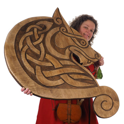 Big Wall sign, Viking Wolf, Norway, Hand Carving, Viking decor, hand carved wall sign, Viking art, wall hanging, Norse, Scandinavian,Norway