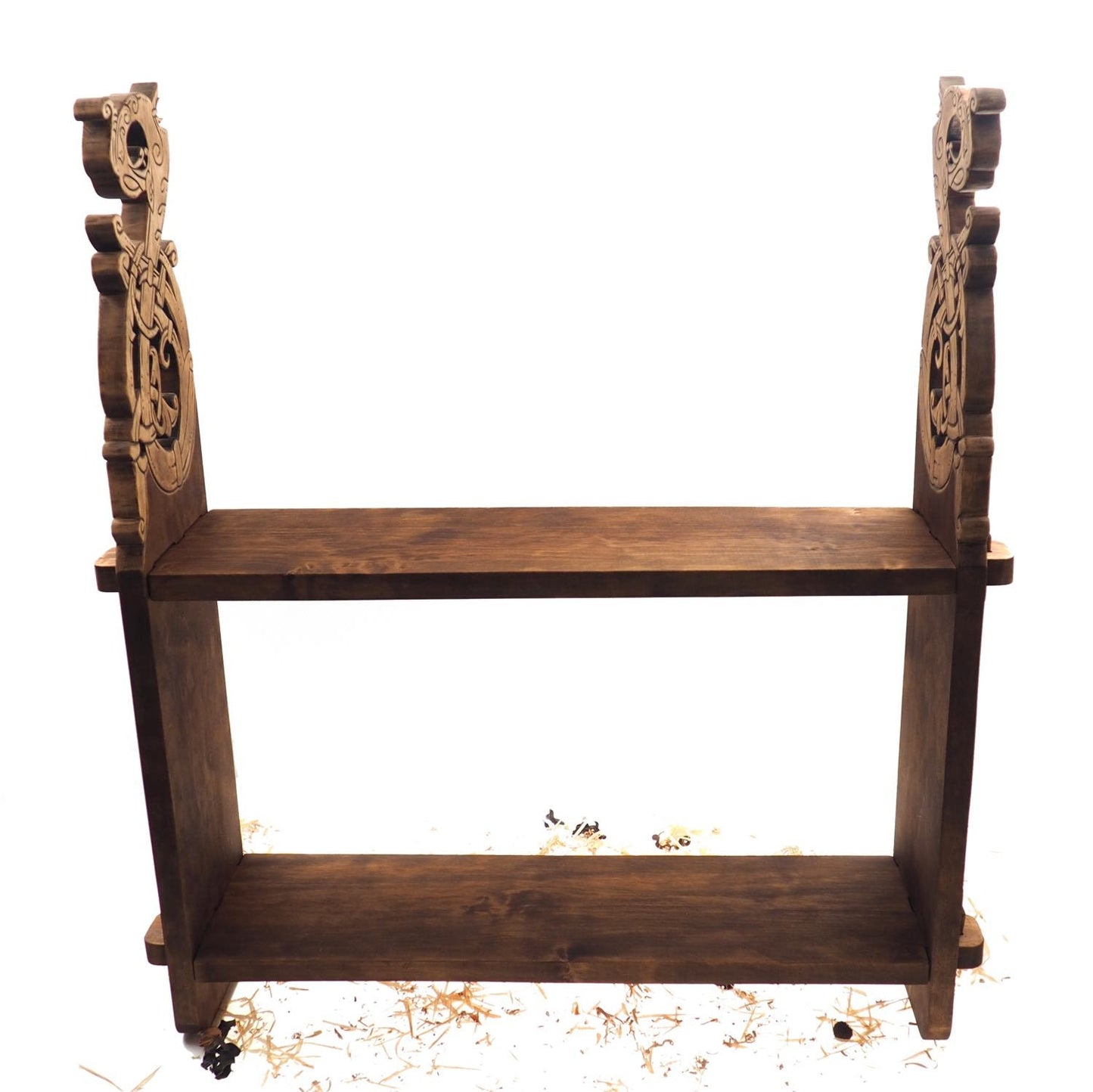 Viking personalized shelf, Wall shelf with Dragon head, hanging book shelf , norsk style, medieval decor, Larp and SCA,  display shelf,