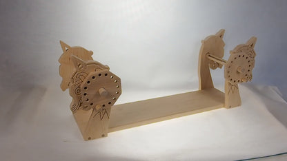 Dragon Head Handmade Alder Wood Tablet Weaving Loom: Viking Knit, Medieval Reenactment