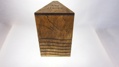 5th Element Elemental Stones Personalized Wood Urn , Wooden Memorial Box Carved , Keepsake Cremation Urns, Cremation Boxes For Burial,