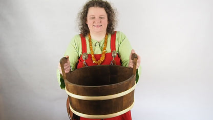 Wooden Tub, Water Bucket , 3 galon, 13 Litre, wedding gift, SCA Larp, handmade, pesonalized,